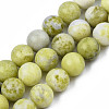 Natural Yellow Mustard Jasper Beads Strands G-Q462-10mm-39-1