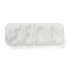 Cat Shape Pendant DIY Silhouette Silicone Mold X-DIY-K067-02C-3