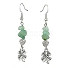 Natural Mixed Stone Chip Dangle Earrings Set for Women EJEW-JE06249-3