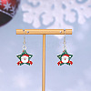 Christmas Theme Alloy Enamel Dangle Earrings FS-WGBB05F-17-1