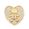 Brass Micro Pave Cubic Zirconia Slide Charms ZIRC-I068-05G-A-1