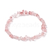 Synthetic Cherry Quartz Glass Chips Beaded Stretch Bracelets for Women BJEW-JB10046-07-1