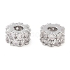 Brass Micro Pave Clear Cubic Zirconia Beads KK-U028-29P-1