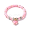 Handmade Polymer Clay Beads Stretch Bracelets BJEW-JB06552-1