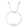 Elegant Golden Edge Glass Link Bracelets for Girlfriend and Family KK2420-4-1