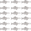 100Pcs Tibetan Style Alloy Pendants TIBE-SC0009-31-1