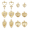 12Pcs 6 Styles Brass Pendants KK-ME0004-68-1