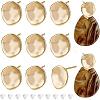 BENECREAT 12Pcs Brass Stud Earring Findings KK-BC0008-34-1