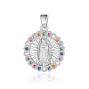 Virgin Mary Theme Brass Micro Pave Cubic Zirconia Pendants PW-WG2DF83-03-1