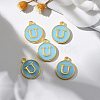 Golden Plated Alloy Enamel Charms ENAM-S118-04U-5