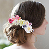 200Pcs 4 Styles Cloth Artificial FLower AJEW-SP0003-69-5