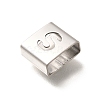 Letter Style 304 Stainless Steel Square Slide Charms STAS-L132-10S-2