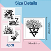 4Pcs 4 Styles PVC Stamp DIY-WH0487-0073-6