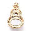 Brass Rhinestone Pendants ZIRC-Z020-02G-2