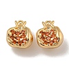 Brass Micro Pave Clear Cubic Zirconia Charms KK-U037-12G-06-1