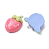 Opaque Resin Imitation Fruit Pendants RESI-B049-01-2