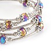 Electroplate Glass Wrap Bracelets BJEW-JB04018-03-2