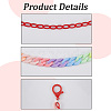 2Pcs 2 Colors Resin Double Layer Chain Belts for Pants AJEW-GF0011-20C-5