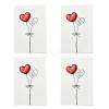 4Pcs Kraft Paper Greeting Cards AJEW-FS0001-30B-1