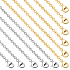 Beebeecraft 20Pcs 2 Colors Ion Plating(IP) 304 Stainless Steel Cable Chain Necklaces Set MAK-BBC0001-11A-1