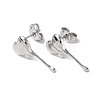 Non-Tarnish 304 Stainless Steel Melting Heart Stud Earrings for Women EJEW-F300-14P-1
