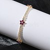 Brass Micro Pave Cubic Zirconia Tennis Bracelets for Women KK-D112-03G-1