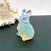 Opalite Gemstone Carved Rabbit Figurines PW-WG98684-05-1