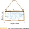 Brass Glass Hanging Photo Frame AJEW-WH0017-26G-2