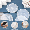 4Pcs 4 Style DIY Silicone Mandala Pattern Coaster Molds DIY-TA0006-42-5