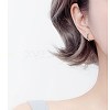 925 Sterling Silver Hoop Earrings EJEW-BB47140-A-3
