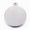 Non-Tarnish 304 Stainless Steel Pendants STAS-P218-09-2