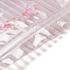 Flower Stripe Print Plastic Yin-Yang Zip Lock Bags OPP-B005-02-3