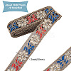 10 Yards Polyester Embroidery Flower Ribbons OCOR-WH0092-28-2