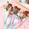 Bowknot Print Transparent PE Cone Flower Sleeves ABAG-FZC0002-001E-4