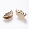 Brass Ribbon Crimp Ends LS-KK-F738-04G-2