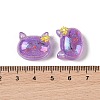 Glitter Plated Animal Resin Cabochons RESI-H163-10A-3
