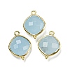 Dyed Natural Jade Imitation Aquamarine Pendants G-M431-12G-03-1