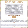 Sparkle Polyester Wavy Lace Trim Ribbon OCOR-WH0082-563A-2