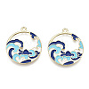 Chinese Style Alloy Enamel Pendants ENAM-M043-03G-01-RS-3