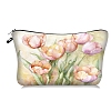 Flower Print Polyester Cosmetic Zipper Pouches PW-WG0E0AE-03-1