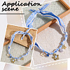 Flower Alloy Enamel & Resin & Glass & Plastic Pearl & Rhinestone Tassel Scarf Choker Necklaces NJEW-SP0001-16C-7