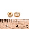 Brass Micro Pave Clear Cubic Zirconia Beads KK-H513-08G-3