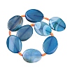 Natural Banded Agate Beads Strands G-P605-L02-03-3