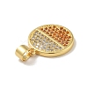 Brass Micro Pave Cubic Zirconia Pendants KK-B059-35G-A-3