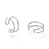 Brass Cuff Earrings EJEW-I249-18P-2