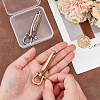   3Pcs 3 Styles Brass Key Hook Shanckle Clasps KK-PH0006-85-3