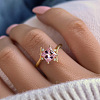 Brass Pave Cubic Zirconia Cuff Open Rings WG4EC00-01-2