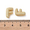 Rack Plating Brass Micro Pave Cubic Zirconia Slide Charms KK-C084-34G-F-3