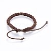 Braided Leather Cord Bracelets BJEW-F347-10-4