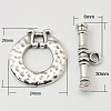 Tibetan Style Alloy Toggle Clasps TIBE-E002-AS-1